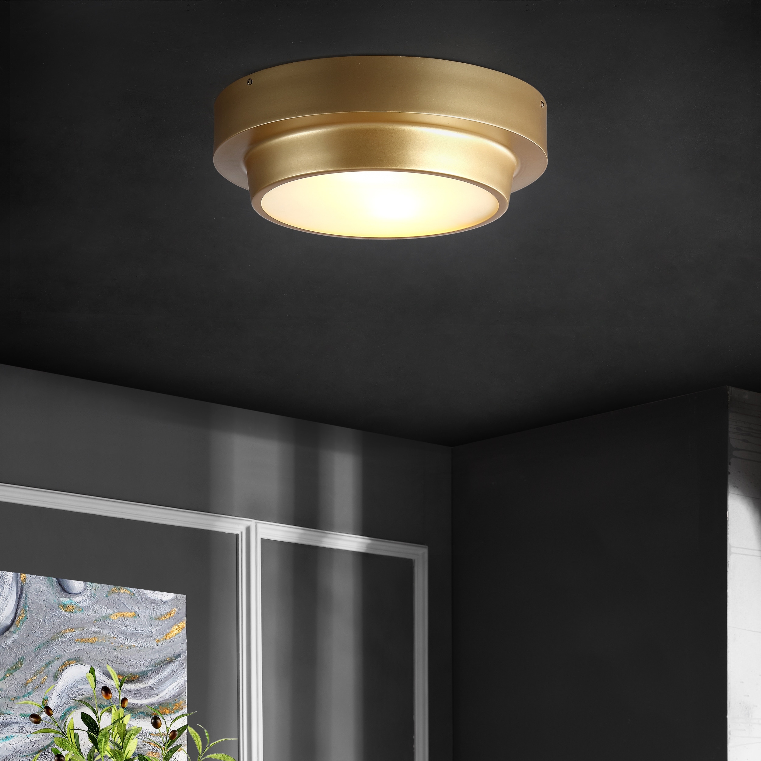 Ceramic flush mount light hot sale