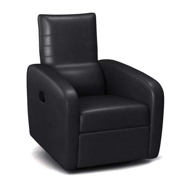 Costway Manual Recliner Chair Contemporary Foldable Back Leather Overstock 20708456
