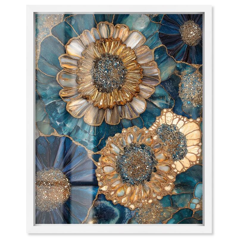 Opulent Geode I Shadowbox by Art Remedy - White - 16" x 20"