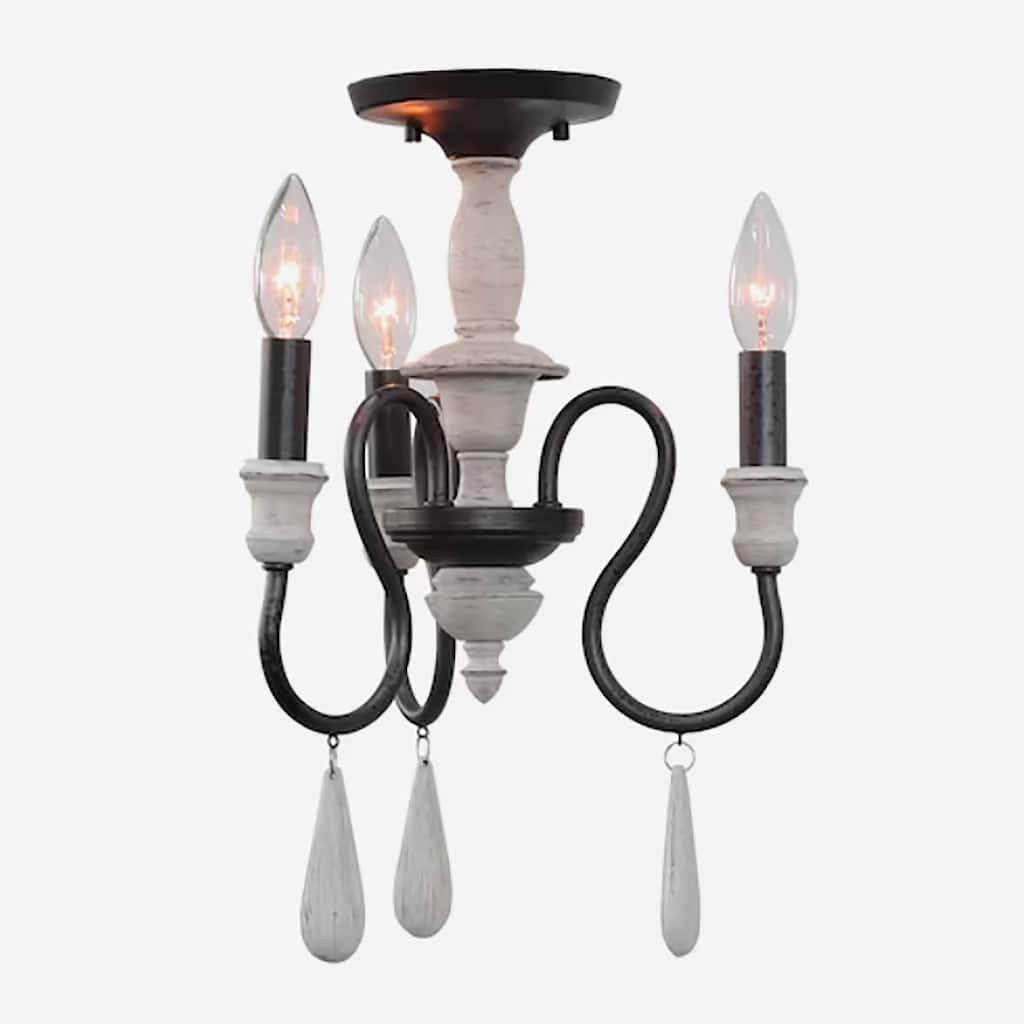 Elk Home Brownell 12.5'' Wide 3-Light Semi Flush Mount - Anvil Iron