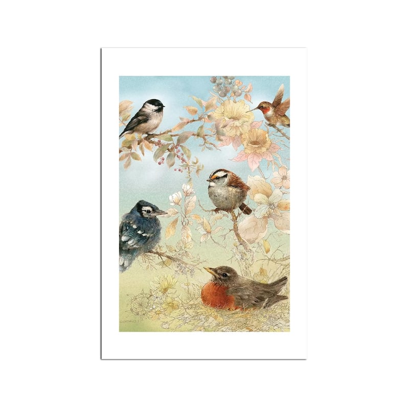 Baby SongbirdsFine Art Paper Print by Giordano Studios - Multi