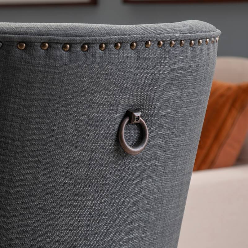 Linon Allard Modern Dining Chairs with Espresso Legs (Set of 2)