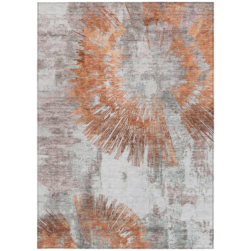 HomeRoots Abstract Transitional Rectangle Outdoor Rug