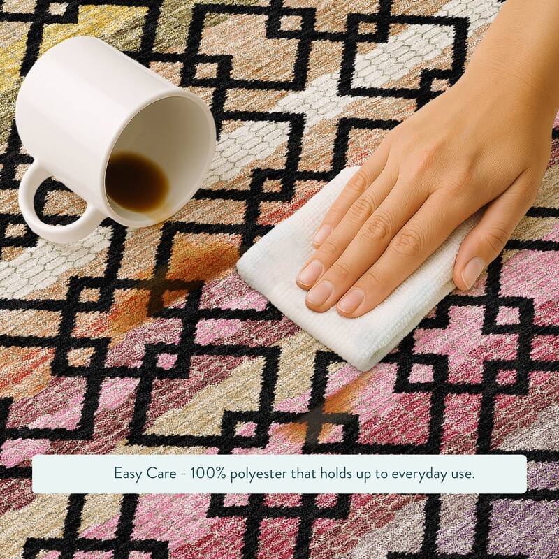 Machine Washable Indoor/ Outdoor Cabo Stripe Chantille Rug