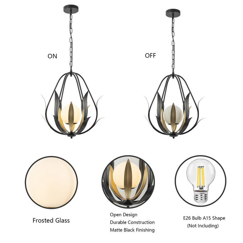 Elora 1-Light Kitchen Pendant Light for Foyer and Entryways - 10 In.Wide