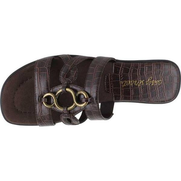 Shop Easy Street Women S Torrid Slide Brown Croco Polyurethane
