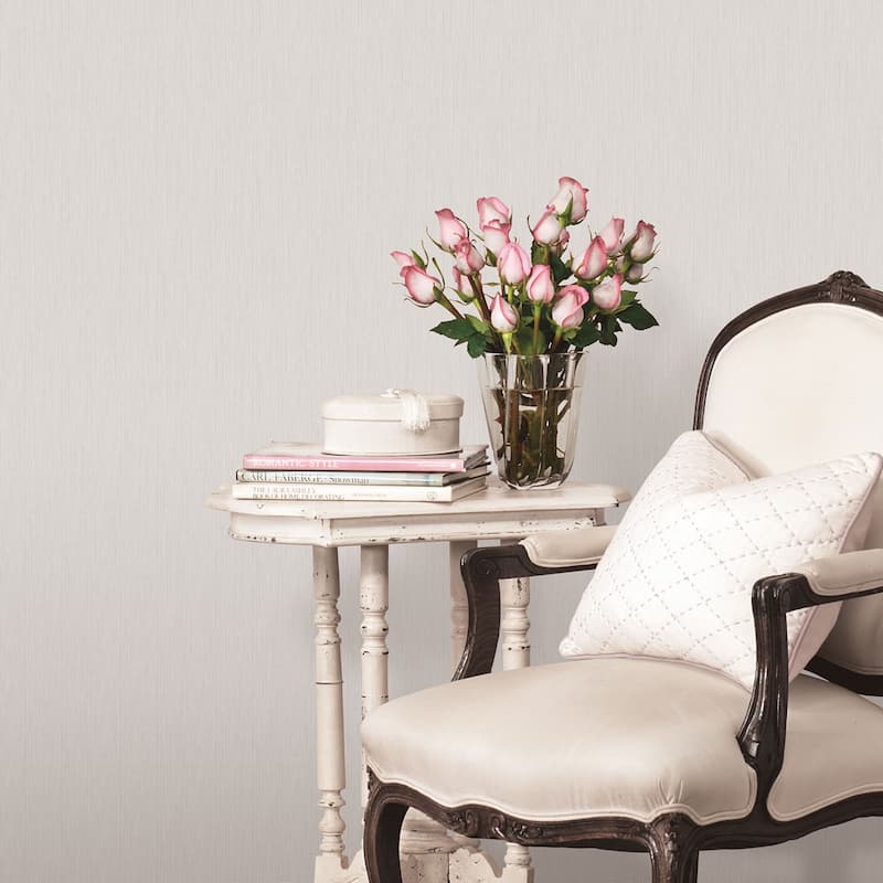 Galerie Wallcoverings Palazzo 2 Collection Plain Vertical Texture Vinyl on Non-woven Matte Wallpaper Roll
