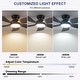 preview thumbnail 4 of 6, 52 Inches Low Profile Ceiling Fan with Light DC Motor Reversible Ceiling Fan,for Bedroom,Living Room,Patio - N/A