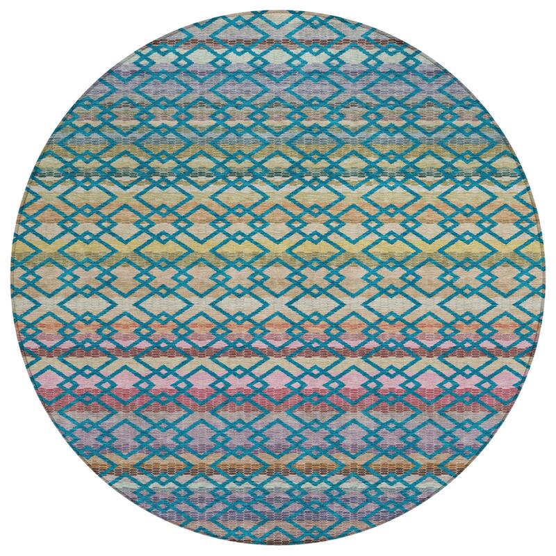 Machine Washable Indoor/ Outdoor Cabo Stripe Chantille Rug