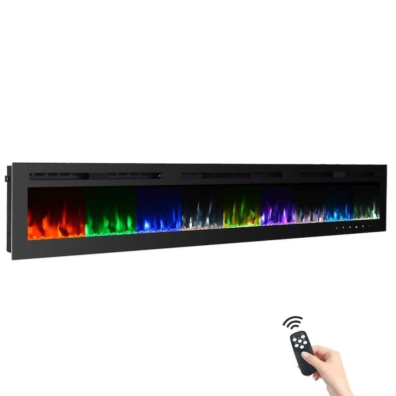 Electric Fireplace 12 Flame Color Wall Mounted