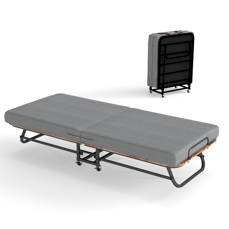 Portable Folding Bed with Memory Foam Mattress