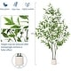 preview thumbnail 13 of 17, 6 FT Artificial Eucalyptus Tree with Round Leaves,Realistic Fake Indoor Outdoor Plant in White Pot