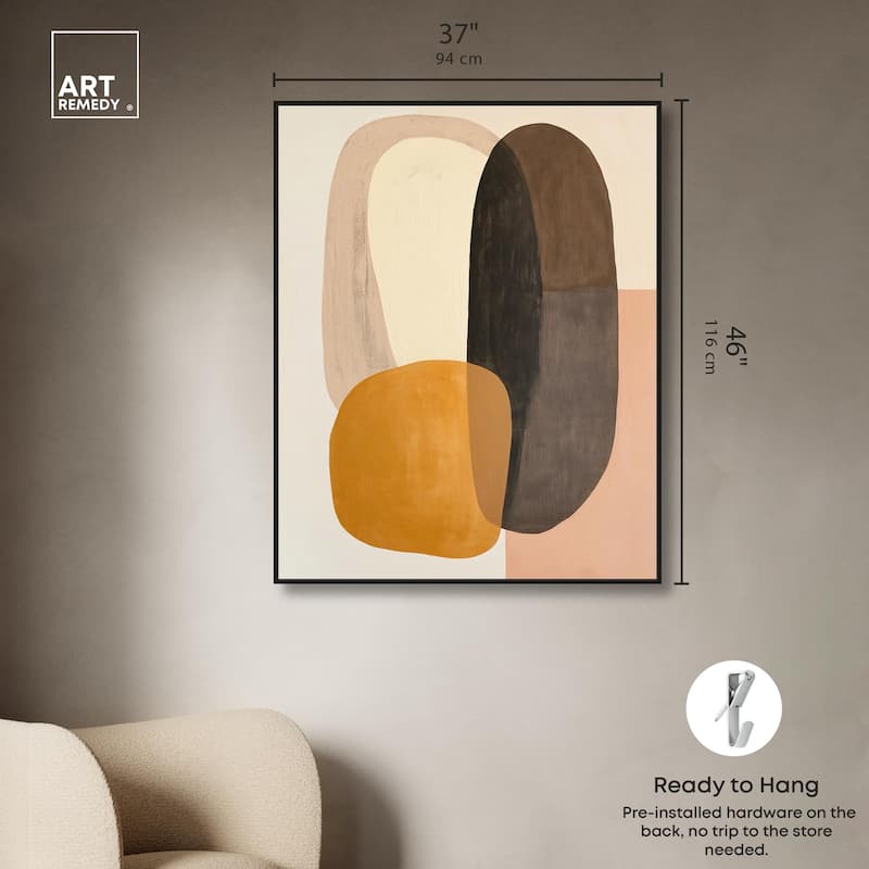 Burnt Ochre Orbit Canvas by Art Remedy