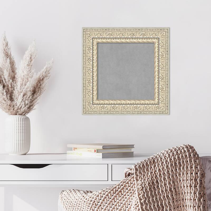 Amanti Art Fair Baroque Cream Framed Magnetic Board