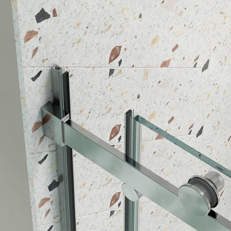 56"-60"W x 74"H Bathroom Doors with High Quality Stainless Steel Handles