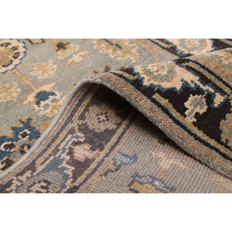 ECARPETGALLERY Hand-knotted Finest Agra Jaipur Teal Wool Rug - 2'5 x 7'11