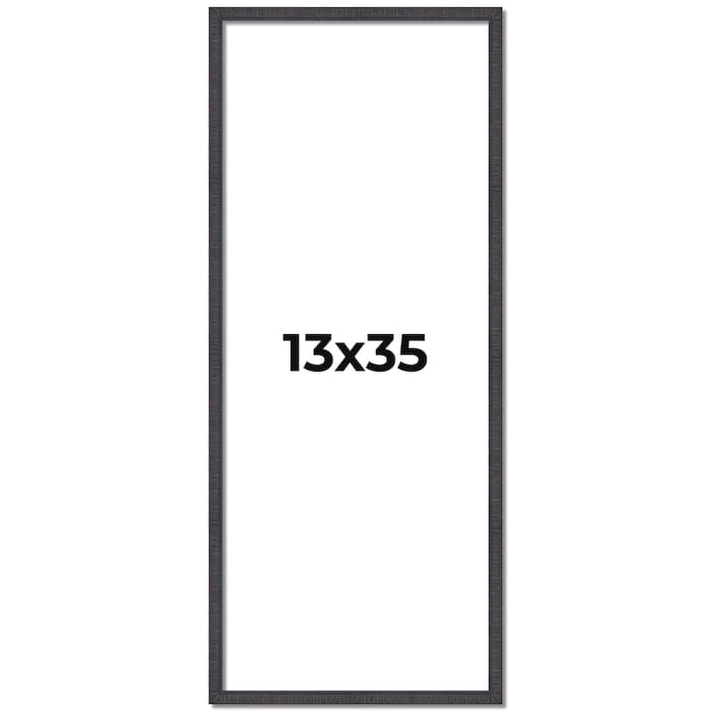 13x35 Frame Brown Solid Wood Picture Frame - Complete Modern Photo
