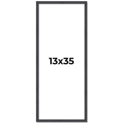 13x35 Frame Brown Solid Wood Picture Frame - Complete Modern Photo