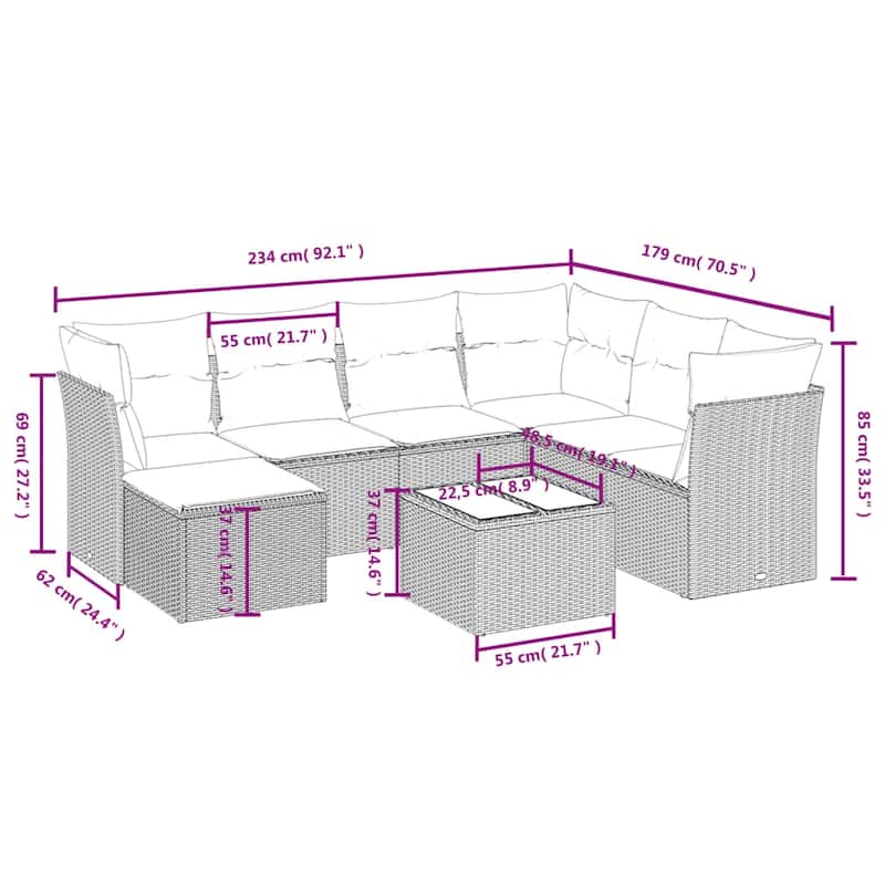 vidaXL Garden Sofa Set