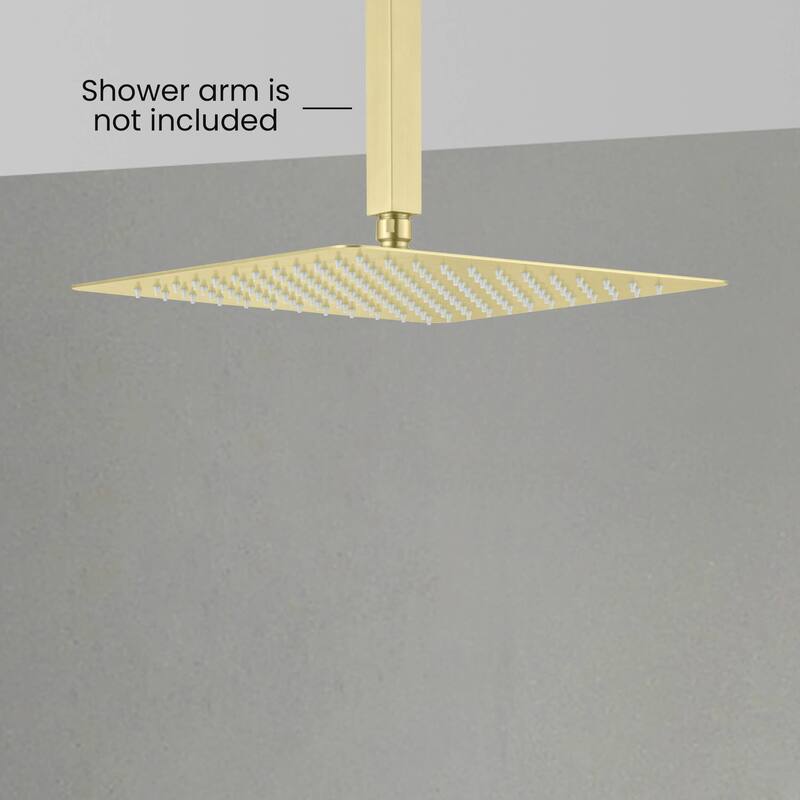 Cube 12" Metal Ultra Thin Profile Rain Shower Head 1.75 GPM