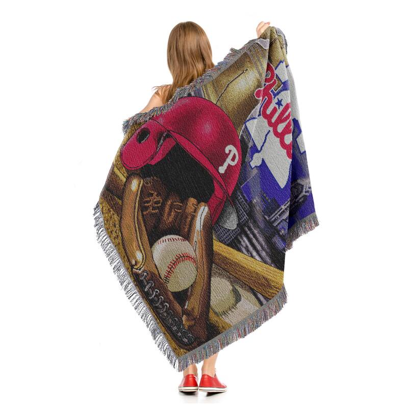MLB Woven Tapestry Throw Blanket