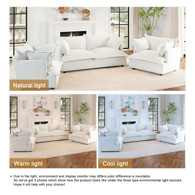 Cloud Chenille Upholstered Modular Sectional Sofa