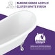 preview thumbnail 6 of 10, Diamante 67.3" White Acrylic Slipper Claw Foot Tub with Lion's Paw Feet