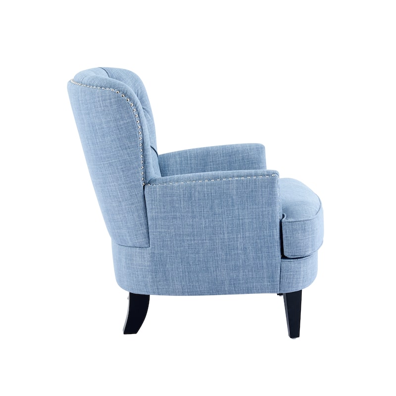 Vintage Lounge Chair with Nailhead Trim