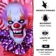 preview thumbnail 3 of 9, Haunted Hill Farm 20-In. Hanging Talking Clown Head, Halloween Decoration for Indoor or Covered Outdoor Display, , Purple