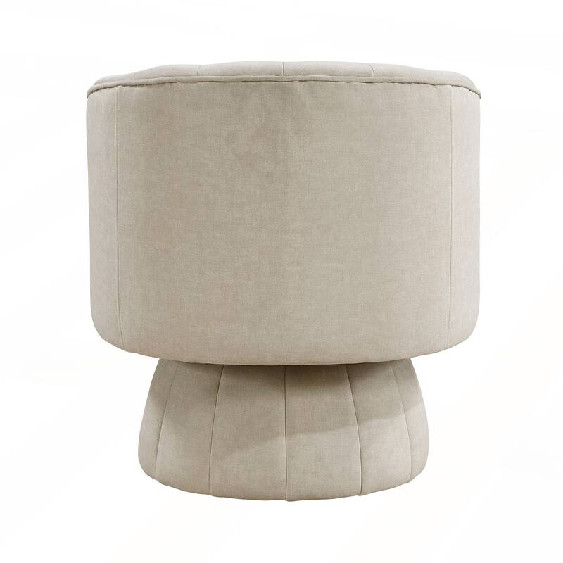 1pc Comfortable Barrel Back Swivel Chair