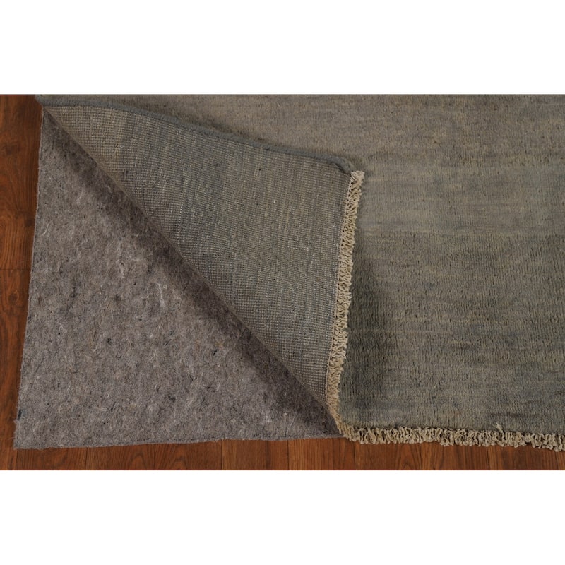 Gabbeh Modern Rug Handmade Solid Tribal Wool Carpet - 4'2" x 5'11"