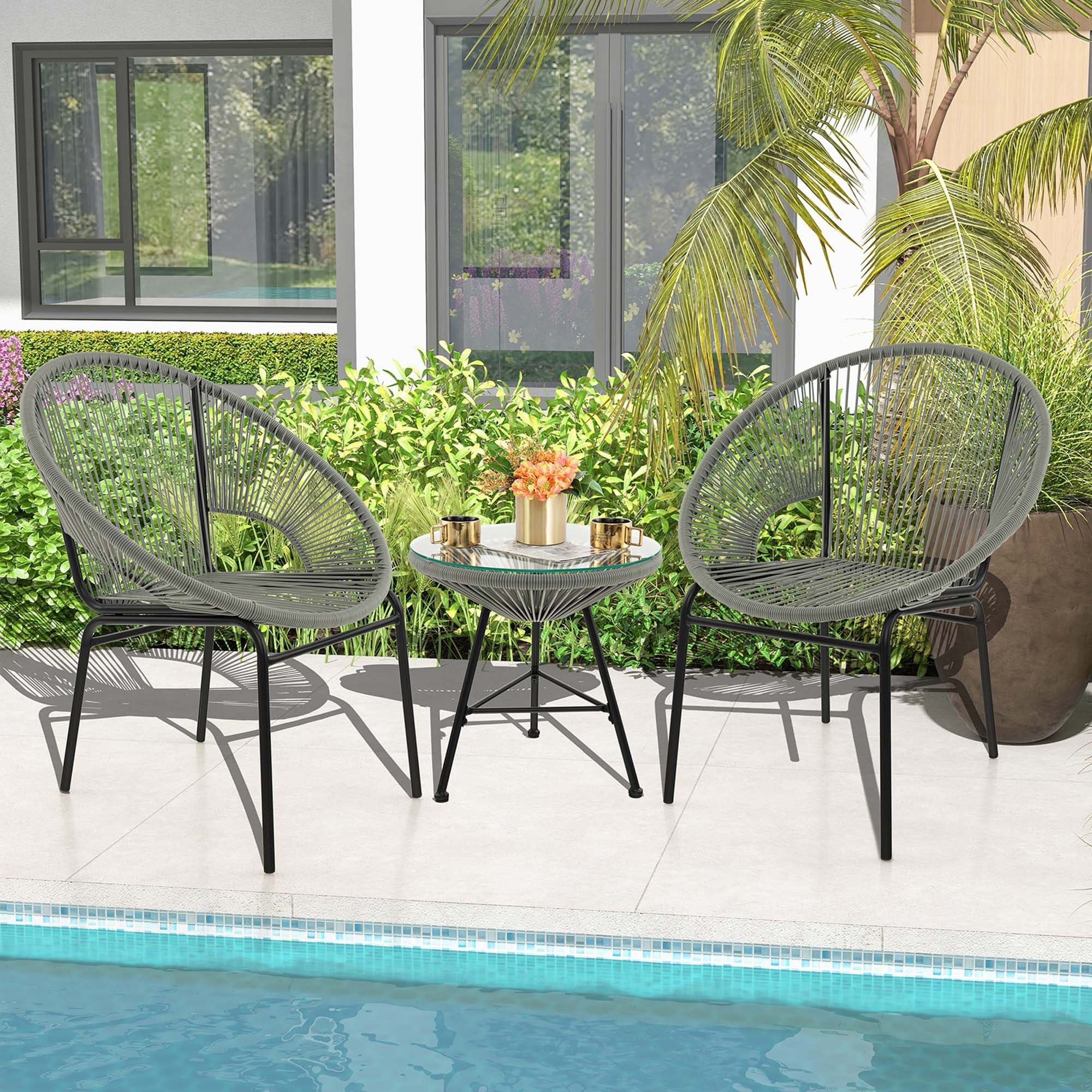 Plastic bistro store sets