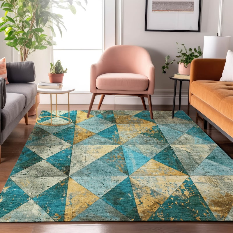 Premium Washable Super Soft Diamond Mosaic Mayfield Rug