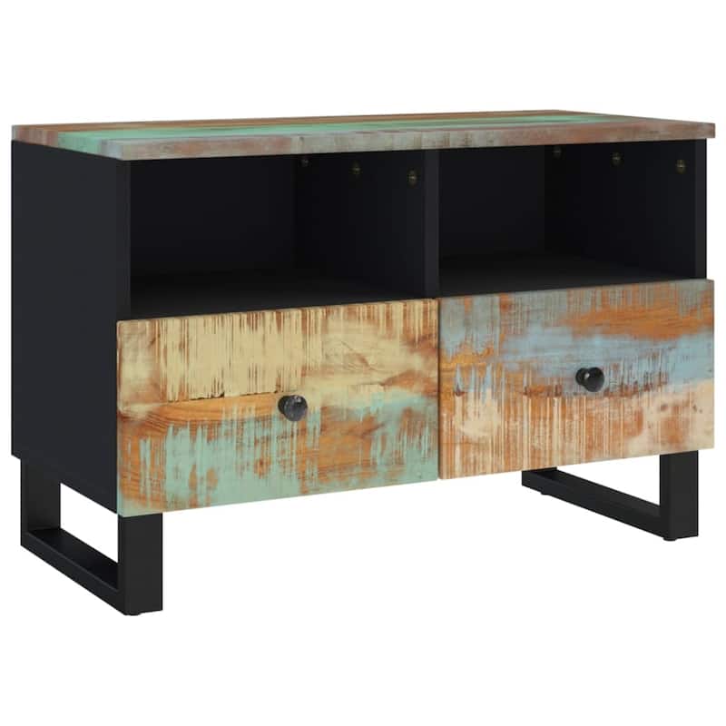 vidaXL TV Stand 27.6"x13"x18.1" Solid Wood Mango