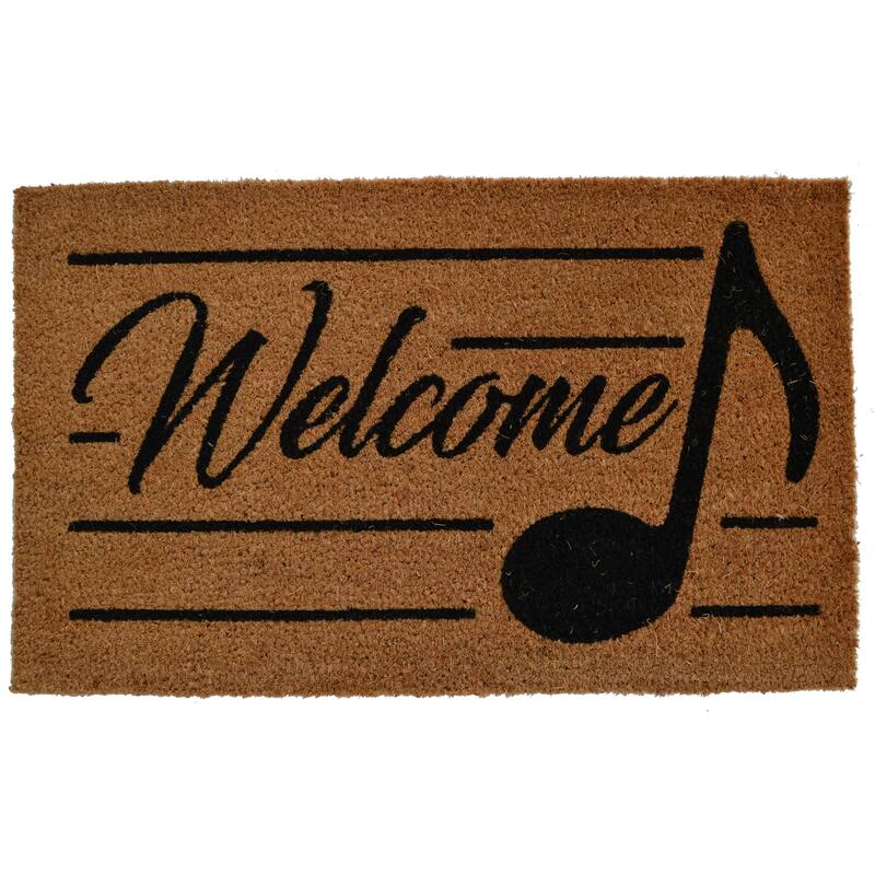 Eighth Note Welcome Outdoor DoorMat