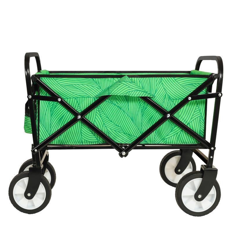 Colorful Foldable Wagon w/ Straps - 225lb Capacity for Beach & Camping