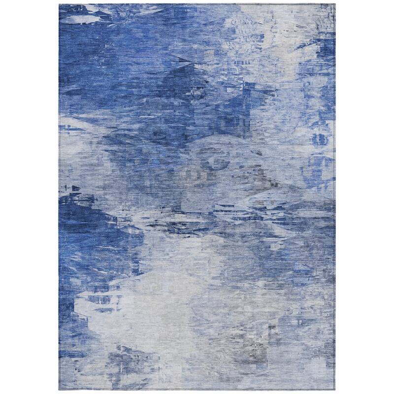 HomeRoots Abstract Transitional Rectangle Outdoor Rug