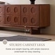preview thumbnail 4 of 9, 78.74 Mid-Century Brown Solid Wood TV Cabinet, Modern Media Console for Livingroom, Pre-Assembled