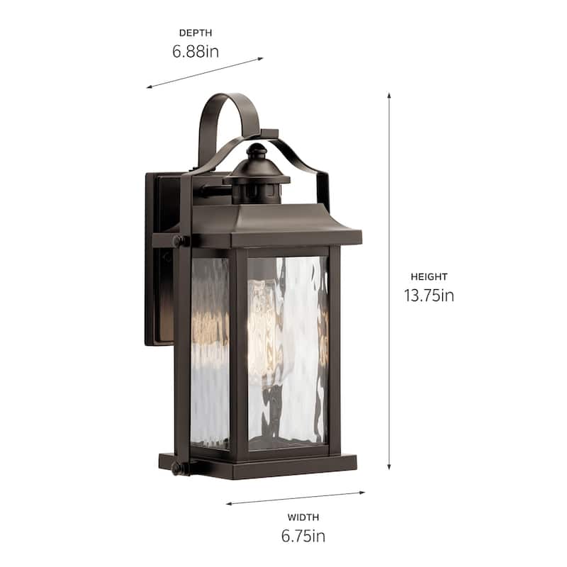 Kichler Lighting Linford 13-in 1-Light Olde Bronze Outdoor Wall Light
