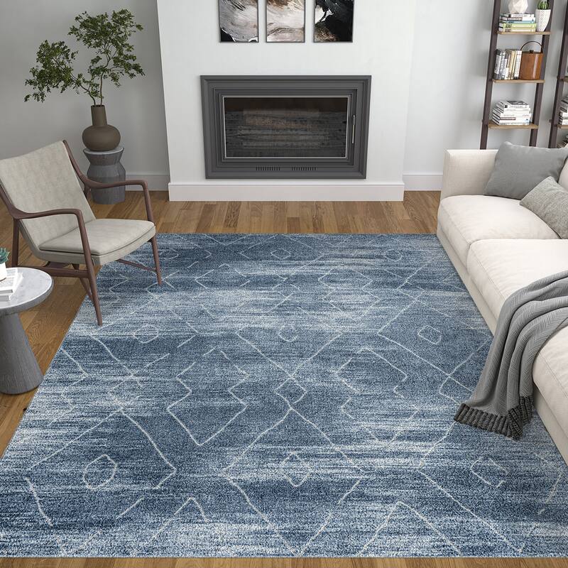 Mayson Mid-Century Modern Diamond Indoor Area Rug