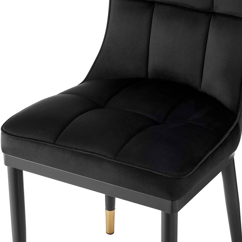 Modern Velvet Upholstered Dining Chairs, Set of 2/4 - 35.8"H x 18.9"W x 23.2"D