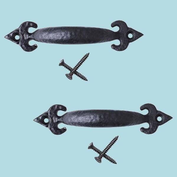 Shop Cabinet Pulls Black Wrought Iron Drawer Pulls And Knobs 3 7 8