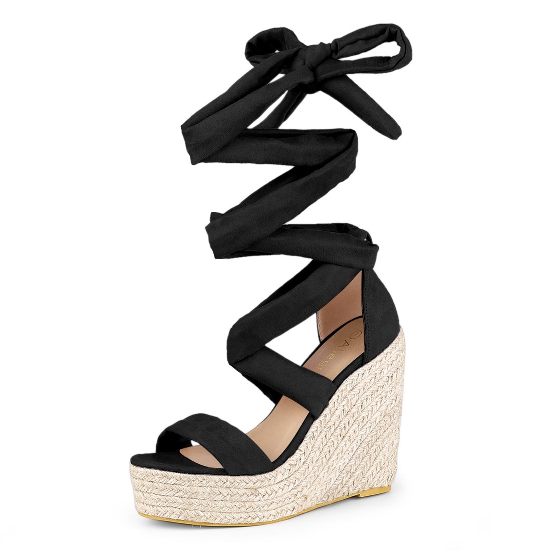 Espadrille Platform Wedges Heel Lace Up 