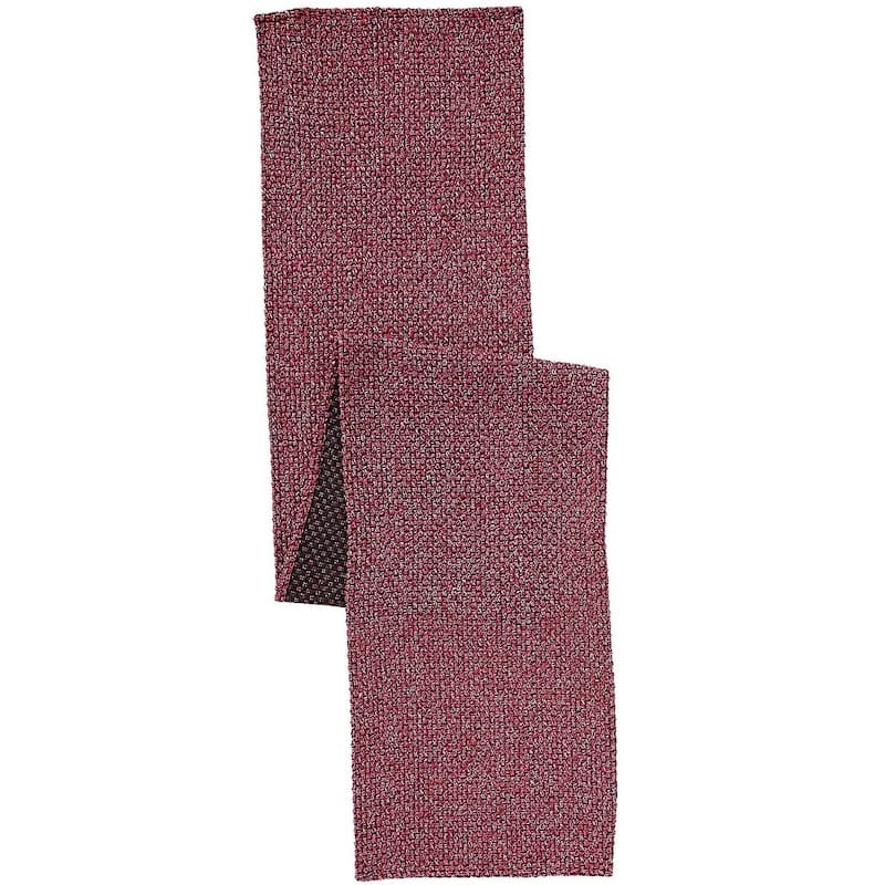 Violet Linen Chenille Basket Weave Pattern Polyester Table Runner