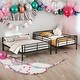 preview thumbnail 2 of 18, Full XL Over Queen Metal Bunk Bed,Crafted For Safety,Save Space or Split Into 2 Beds,Easy Assembly,Stylish Metal Frame Bed,Black
