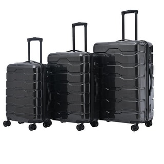 Luggage Set 3 Pieces Luggage Set Pc+Abs Hardside Expandable Lightweight Luggage Set
