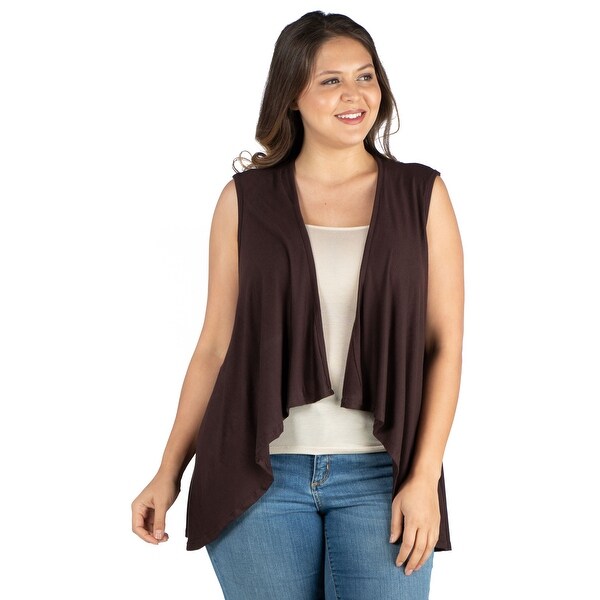 Shop 24seven Comfort Apparel Sleeveless Open Front Plus Size Shop 24seven Comfort Apparel Sleeveless Open Front Plus Size