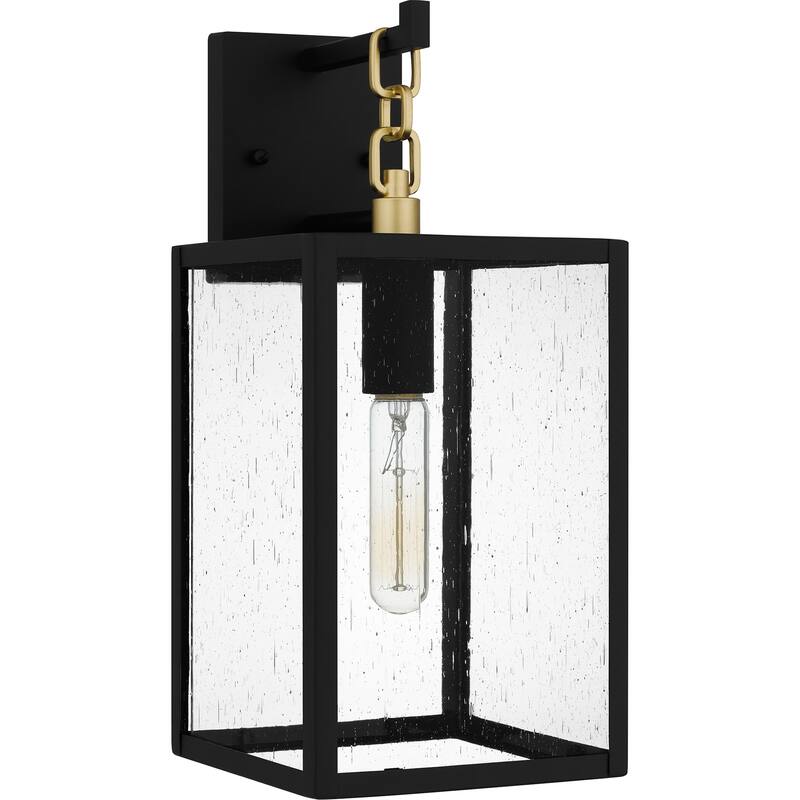 Anchorage 1-Light Matte Black Outdoor Wall Lantern