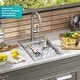 preview thumbnail 20 of 30, Kraus 15 in. Topmount Workstation Stainless Steel Outdoor Kitchen Sink
