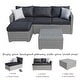 preview thumbnail 11 of 28, 3 Piece Patio Conversation Sets Outdoor Couch Patio Furniture Sectional Wicker Sofa Set